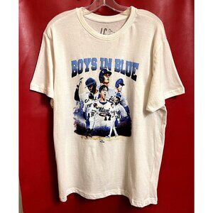 BOYS IN BLUE Baseball ML Players Men's Tee T-Shirt Size L Short Slvs. Cotton New